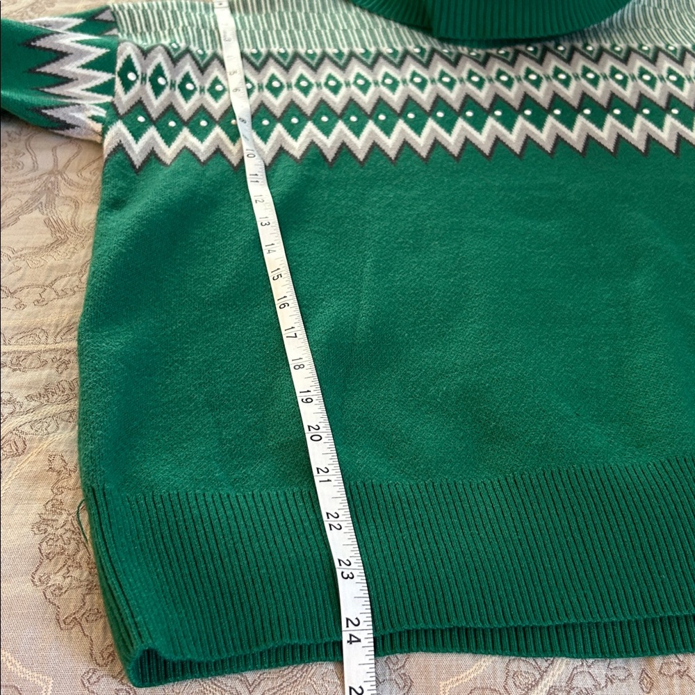 Xl Green fair isle ski sweater-BNWT - Picture 5 of 9